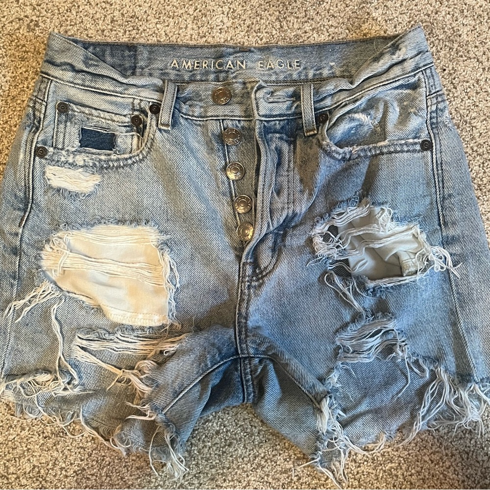 American Eagle Ripped Jean Shorts